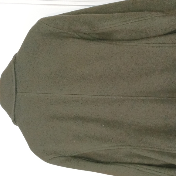 L.L.Bean Classic Lambswool Polo Coat, Three-Quarter Green Women Size 20 Petite - Picture 5 of 16